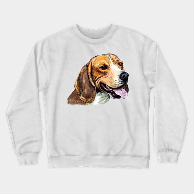 beagle Crewneck Sweatshirt by VicaVeresk